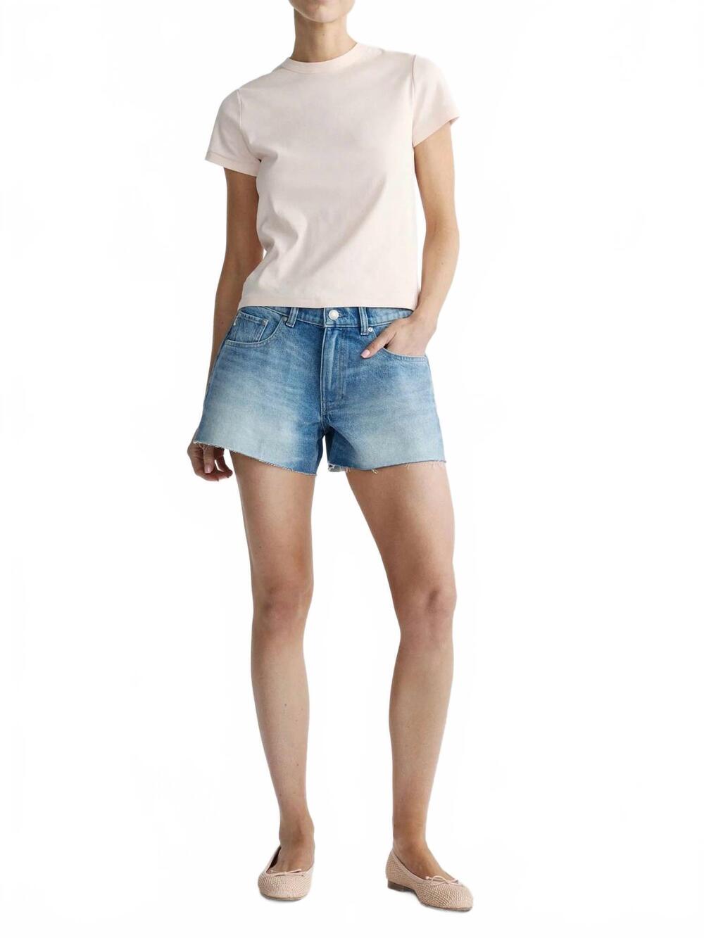 NEW DL1961 - WOMEN'S shrunken tee in ballet pink